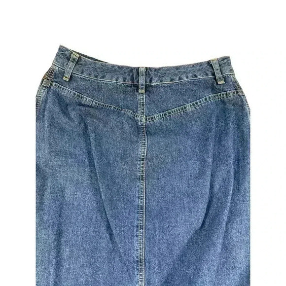 Vintage women’s GAP size 6 long denim snap front
 skirt - Picture 6 of 7